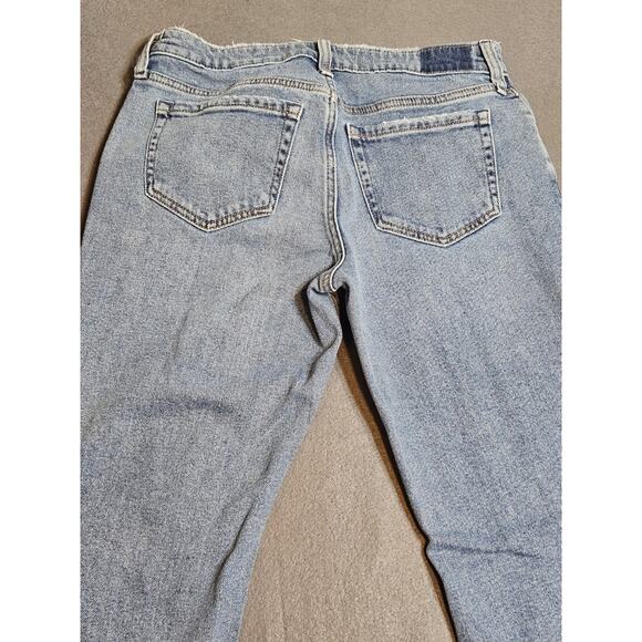 Hollister Jeans Womens 4R Blue Light Wash Low-rise Relaxed Straight Distressed - Picture 8 of 9